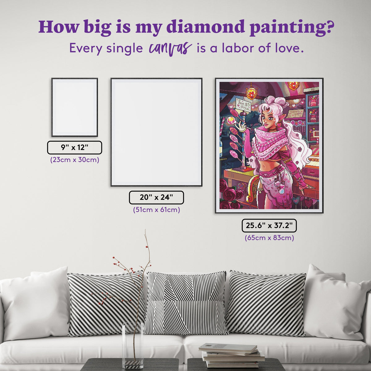 Diamond Painting Love Bard 25.6" x 32.7" (65cm x 83cm) / Square with 97 Colors including 5 ABs and 2 Fairy Dust Diamonds / 86,913