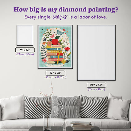 Diamond Painting Love of Learning 22" x 28" (55.6cm x 70.7cm) / Round with 48 Colors including 2 ABs and 4 Fairy Dust Diamonds / 51,914