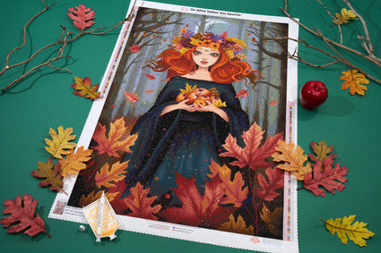 Diamond Painting Mabon 22" x 31" (55.6cm x 78.7cm) / Round With 66 Colors Including 1 AB and 1 Electro Diamond and 3 Fairy Dust Diamonds / 57,772