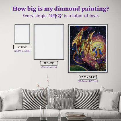 Diamond Painting Magic 27.6" x 34.7" (69.9cm x 87.9cm) / Square with 74 Colors including 2 ABs and 3 Fairy Dust Diamonds / 98,966