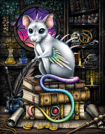 Diamond Painting Magic Rats 22" x 28" (55.8cm x 70.7cm) / Square with 72 Colors including 2 ABs, 1 Iridescent Diamonds and 1 Fairy Dust Diamonds / 63,616