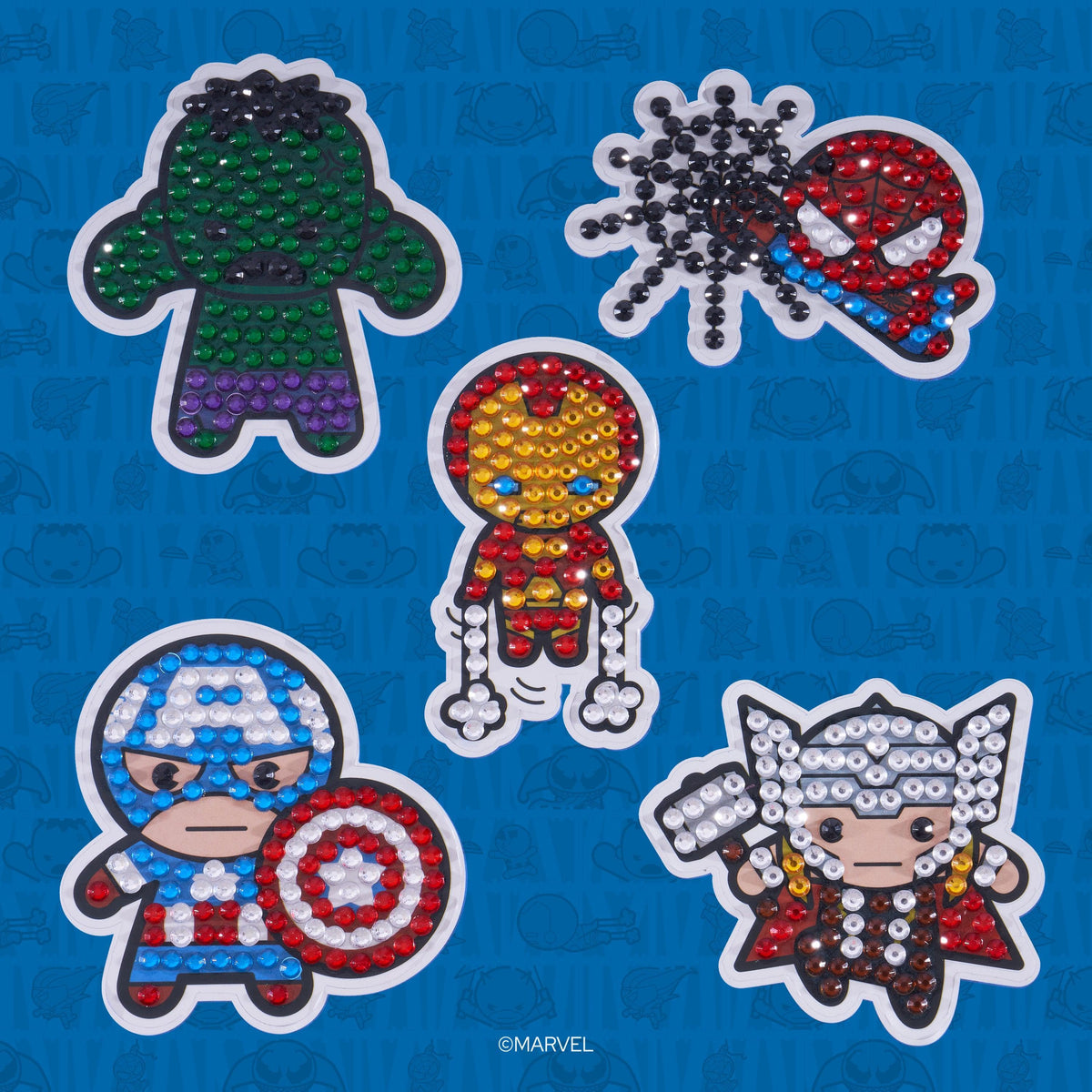 Diamond Painting Marvel Stickers (15 count)