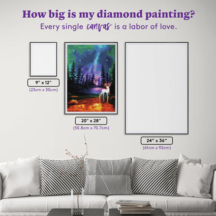 Diamond Painting Melting Earth 20" x 28" (50.8cm x 70.7cm) / Round with 59 Colors Including 4 ABs and 1 Fairy Dust Diamonds / 45,612