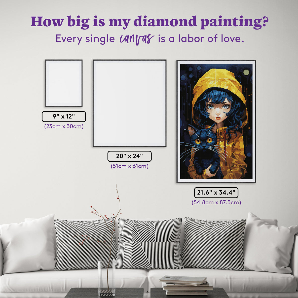 Diamond Painting Midnight Explorers 21.6" x 34.4" (54.8cm x 87.3cm) / Round with 42 Colors including 2 ABs and 1 Fairy Dust Diamond / 63,083