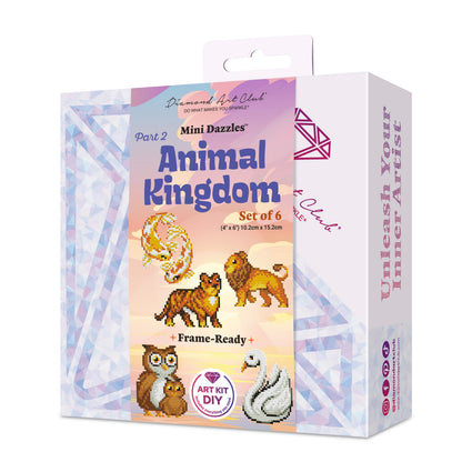 Diamond Painting Mini Dazzles™ - Animal Kingdom Part 2 4" x 6" (10.2cm x 15.2cm) / Square With 13 Colors Including 1 AB and 12 Fairy Dust Diamonds / 4,576