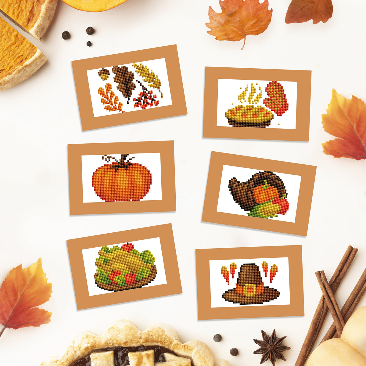 Diamond Painting Mini Dazzles™ - Autumn & Thanksgiving Bundle 4" x 6" (10.2cm x 15.2cm) / Square With 16 Colors Including 16 Fairy Dust Diamonds / 3,866