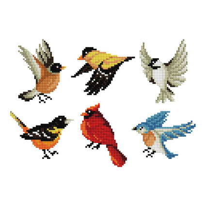 Diamond Painting Mini Dazzles™ - Birds 4" x 6" (10.2cm x 15.2cm) / Square With 17 Colors Including 1 AB and 16 Fairy Dust Diamonds / 2,947