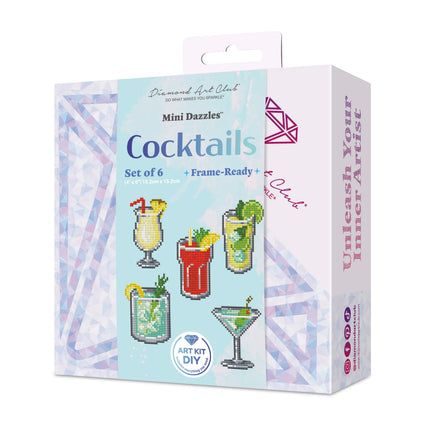 Diamond Painting Mini Dazzles™ - Cocktails 4" x 6" (10.2cm x 15.2cm) / Square With 19 Colors Including 1 AB and 18 Fairy Dust Diamonds / 3,760