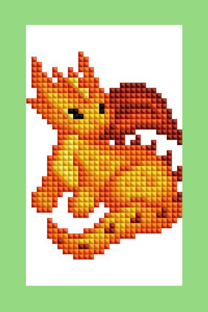 Diamond Painting Mini Dazzles - Dragons 3x5"(7.6cm"x12.7cm) / Square With 13 Colors Including 13 Fairy Dust Diamonds / 4,446