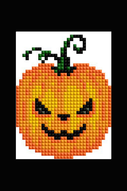 Diamond Painting Mini Dazzles - Halloween Set 3x5"(7.6cm"x12.7cm) / Square With 19 Colors Including 19 Fairy Dust Diamonds / 4,425