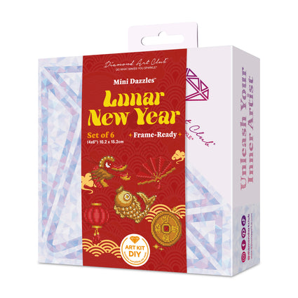 Diamond Painting Mini Dazzles™ - Lunar New Year 4" x 6" (10.2cm x 15.2cm) / Square With 10 Colors Including 10 Fairy Dust Diamonds / 3,983