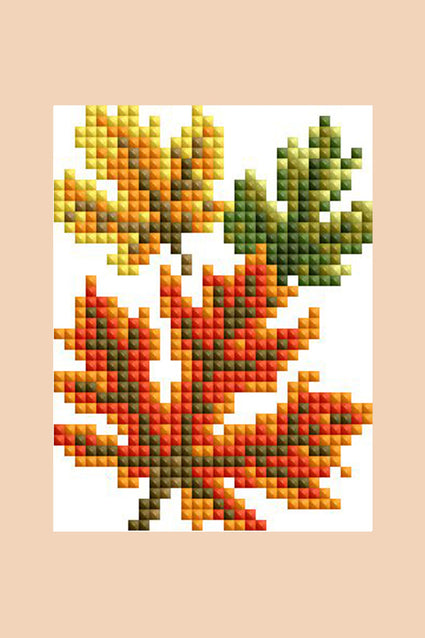 Diamond Painting Mini Dazzles - Trees & Leaves 3x4"(7.6cm"x10.2cm) / Square With 15 Colors Including 1 AB and 14 Fairy Dust Diamonds / 3,709