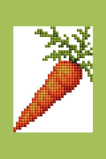 Diamond Painting Mini Dazzles - Vegetables 3x4"(7.6cm"x10.2cm) / Square With 17 Colors Including 1 AB and 16 Fairy Dust Diamonds / 3,709