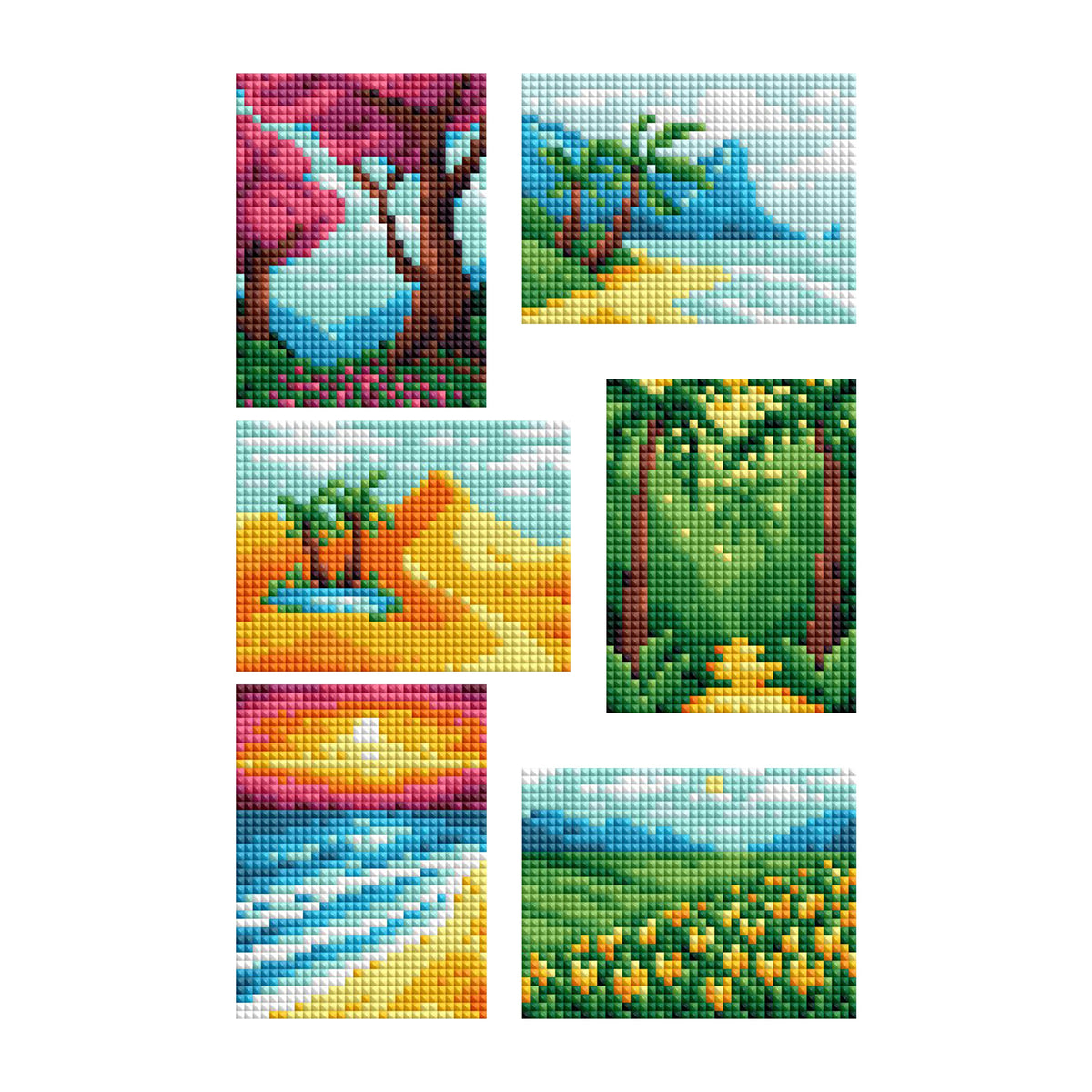 Diamond Painting Mini Dazzles™ - Wonders of Nature Part 1 4" x 6" (10.2cm x 15.2cm) / Square With 23 Colors Including 2 ABs and 21 Fairy Dust Diamonds / 7,200