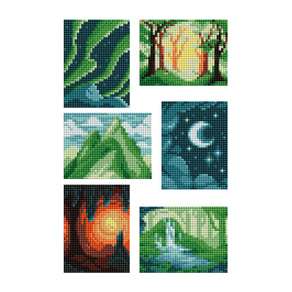 Diamond Painting Mini Dazzles™ - Wonders of Nature Part 2 4" x 6" (10.2cm x 15.2cm) / Square With 21 Colors Including 2 ABs and 19 Fairy Dust Diamonds / 7,200