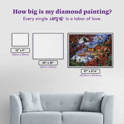 Diamond Painting Moonlight 37" x 27.6" (93.8cm x 69.9cm) / Square with 84 Colors including 2 ABs and 6 Fairy Dust Diamonds / 105,937