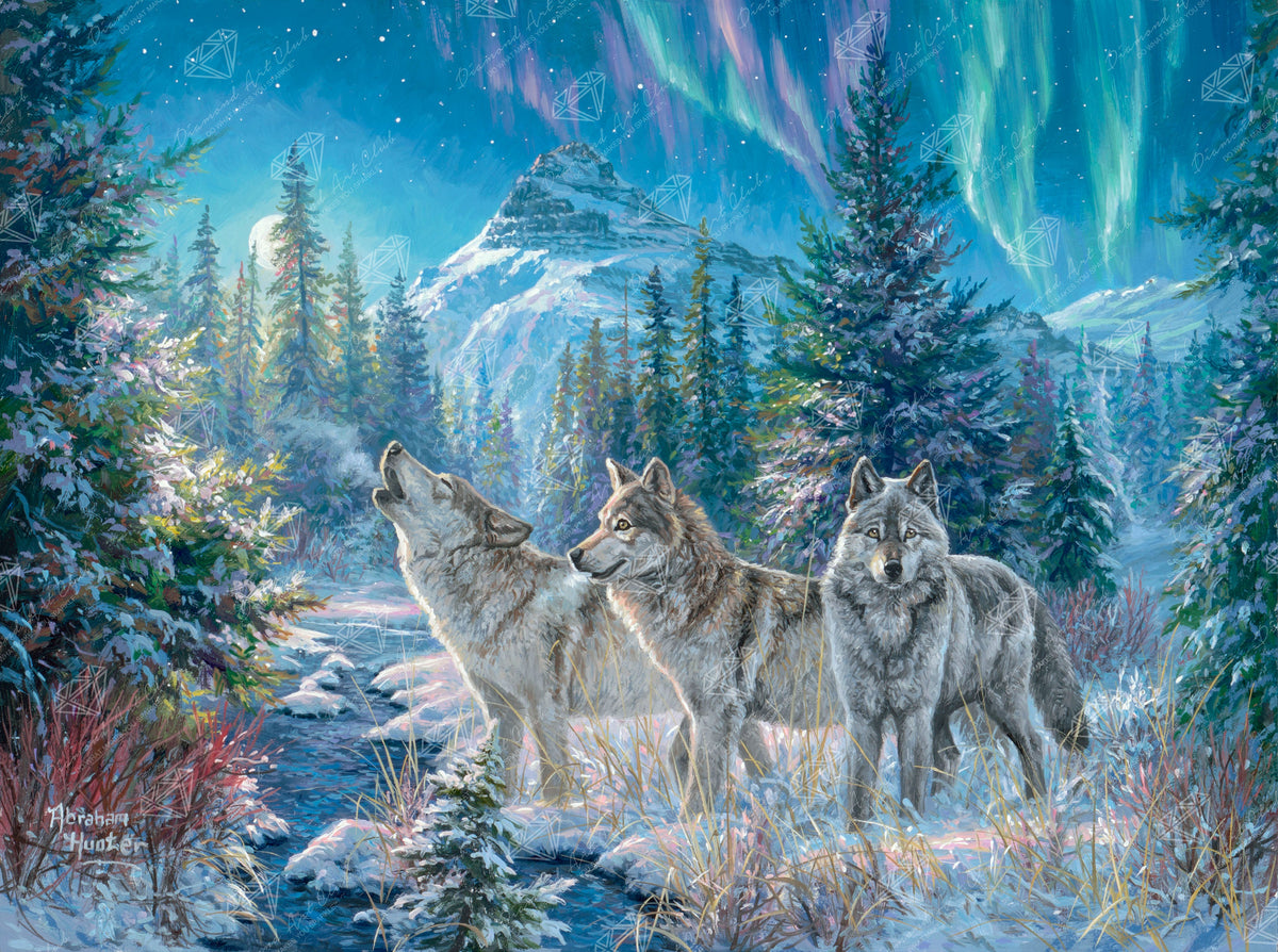 Diamond Painting Moonrise Song 37" x 27.6" (93.8cm x 69.9cm) / Square with 74 Colors including 3 ABs and 3 Fairy Dust Diamonds / 105,937