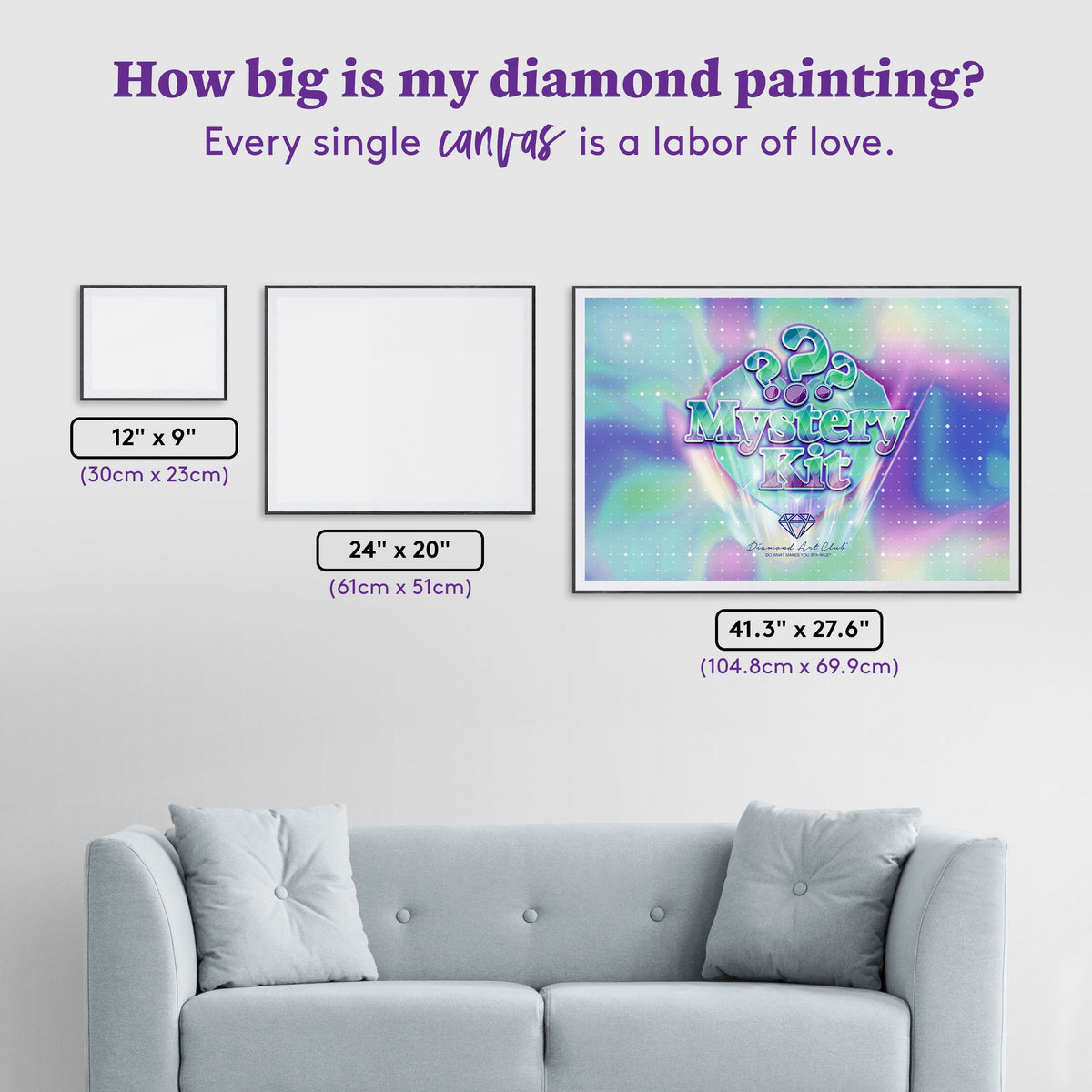 Diamond Painting Mystery Kit #76 - Fantasy (Objects) 41.3" x 27.6" (104.8cm x 69.9cm) / Square with 72 Colors including 2 ABs and 3 Fairy Dust Diamonds / 118,301