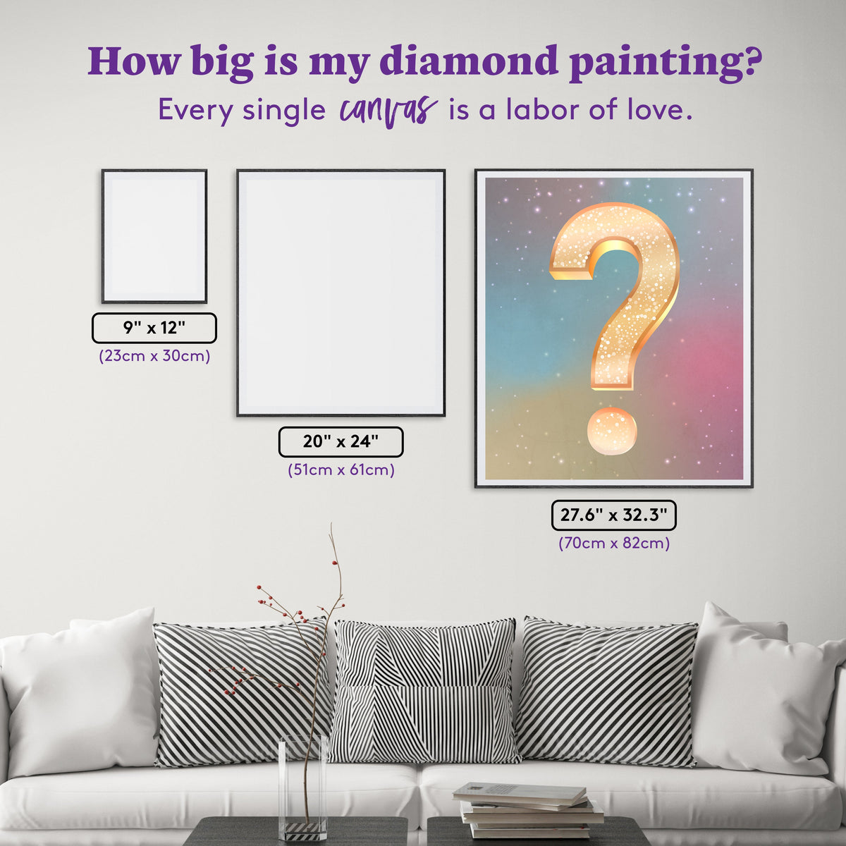 Diamond Painting Mystery Kit - Fantasy 27.6" x 32.3" (70cm x 82cm) / Square with 72 Colors including 3 ABs and 2 Fairy Dust Diamonds / 92,449