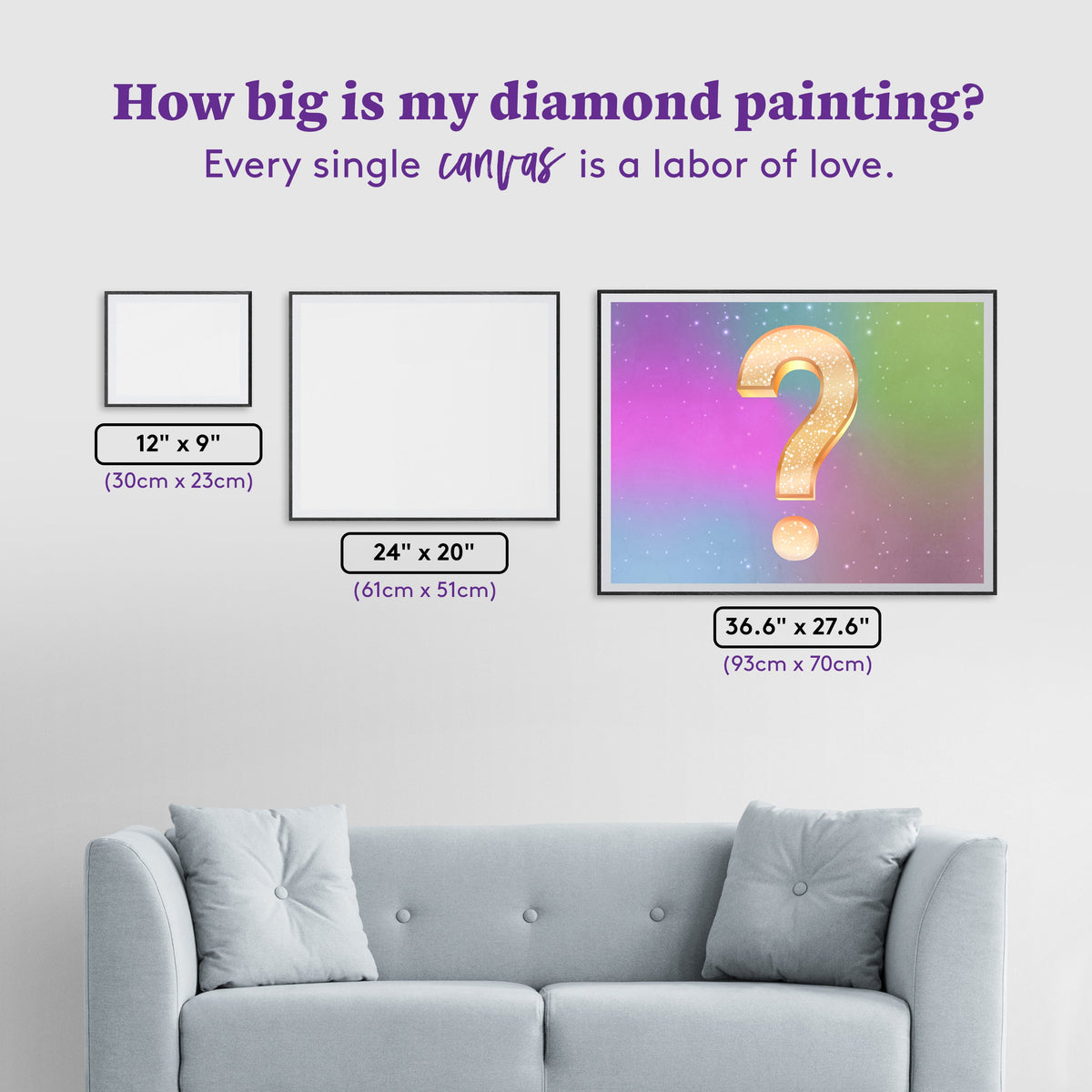 Diamond Painting Mystery Kit - Landscape (Nature) 36.6" x 27.6" (93cm x 70cm) / Square With 75 Colors Including 3 ABs and 3 Fairy Dust Diamonds / 104,913