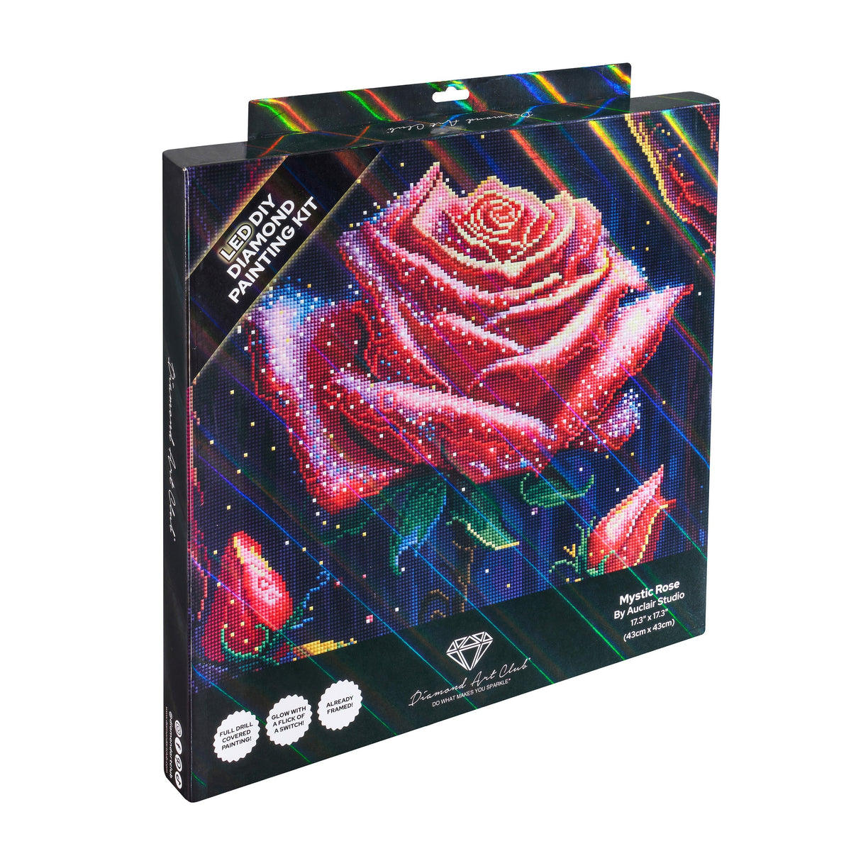 Diamond Painting Mystic Rose 17.3" x 17.3" (43cm x 43cm) / Square with 44 Colors including 3 ABs and 1 Fairy Dust Diamonds / 29,584