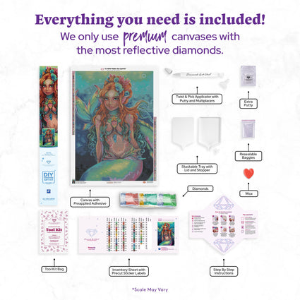 Diamond Painting Nemesis 25.6" x 35.8" (65cm x 90.8cm) / Square with 81 Colors including 1 AB and 1 Special Diamond and 1 Electro Diamond and 6 Fairy Dust Diamonds / 95,265