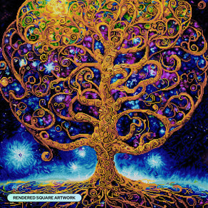 Diamond Painting Night Sky Tree of Life 27.6" x 27.6" (70cm x 70cm) / Square with 53 Colors including 2 ABs and 4 Fairy Dust Diamonds / 78,961