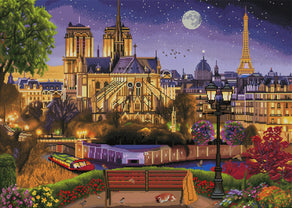 Diamond Painting Notre Dame Night 38.6" x 27.6″ (98cm x 70cm) / Square with 65 Colors including 4 ABs / 107,472