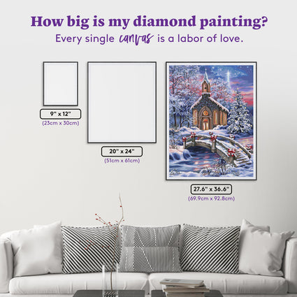 Diamond Painting O Come Emmanuel 27.6" x 36.6" (69.9cm x 92.8cm) / Square with 58 Colors including 2 ABs and 3 Fairy Dust Diamonds / 104,813