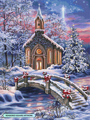 Diamond Painting O Come Emmanuel 27.6" x 36.6" (69.9cm x 92.8cm) / Square with 58 Colors including 2 ABs and 3 Fairy Dust Diamonds / 104,813