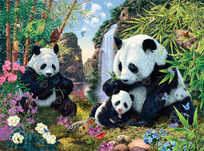 Diamond Painting Panda Valley 34.6" x 25.6″ (88cm x 65cm) / Square with 62 Colors including 3 ABs / 90,039