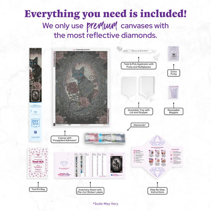 Diamond Painting Paracelsus - The Philosopher's Familiar 27.6" x 38.6" (70cm x 98cm) / Square with 31 Colors including 3 Fairy Dust Diamonds and 1 Iridescent Diamond / 110,433
