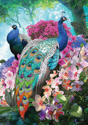 Diamond Painting Peacock 22" x 31" (55.8cm x 78.7cm) / Square with 57 Colors including 4 ABs / 70,784