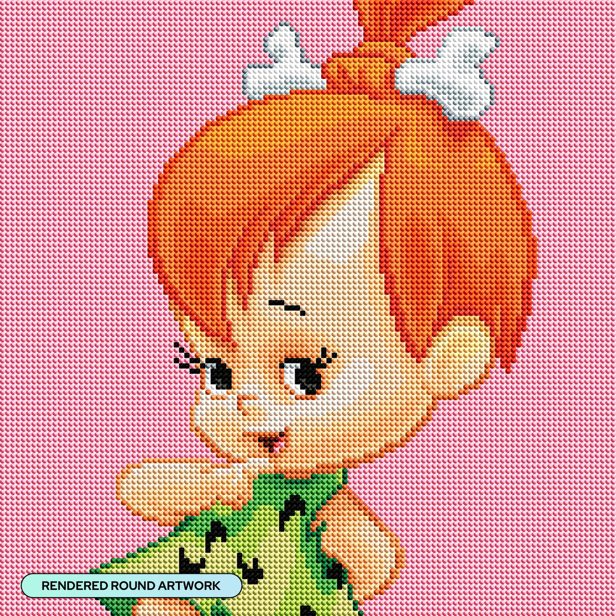 Diamond Painting Pebbles Flintstone 13" x 13" (32.8cm x 32.8cm) / Round With 27 Colors including 2 AB Diamonds / 13,689