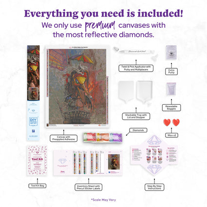 Diamond Painting Pierre 25.6" x 33.5" (65cm x 85cm) / Square with 83 Colors including 1 AB and 4 Fairy Dust Diamonds / 89,001