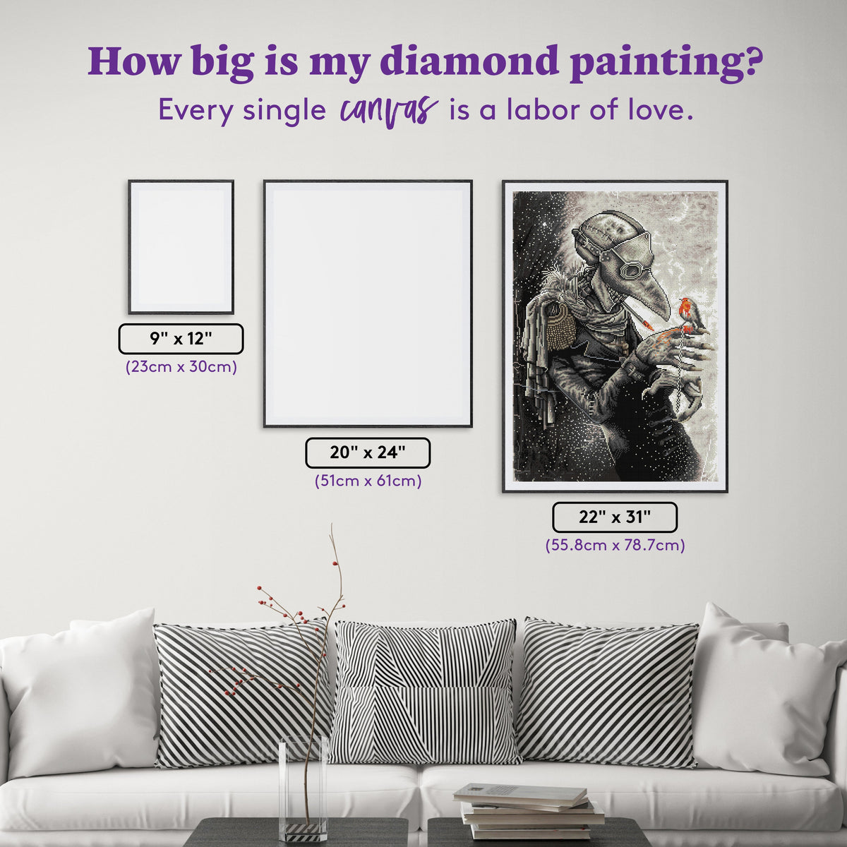 Diamond Painting Plague Dr 22" x 31" (55.8cm x 78.7cm) / Round with 19 Colors including 2 ABs / 55,919