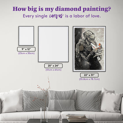 Diamond Painting Plague Dr 22" x 31" (55.8cm x 78.7cm) / Round with 19 Colors including 2 ABs / 55,919