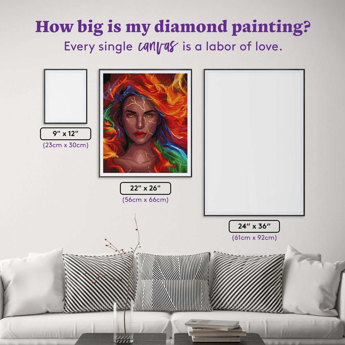 Diamond Painting Pride 22" x 26" (56cm x 66cm) / Square with 49 Colors including 6 ABs / 57,681