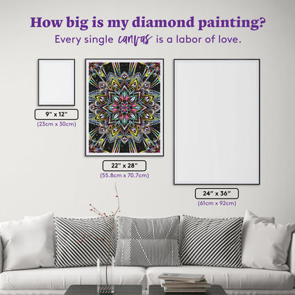 Diamond Painting Radiance 22" x 28" (55.8cm x 70.7cm) / Square with 30 Colors including 3 ABs and 1 Iridescent Diamond and 1 Special Diamond / 63,468