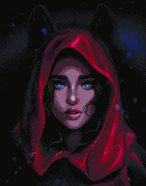 Diamond Painting Red Riding Hood 22" x 28" (56cm x 71cm) / Round with 36 Colors including 5 ABs / 50,347