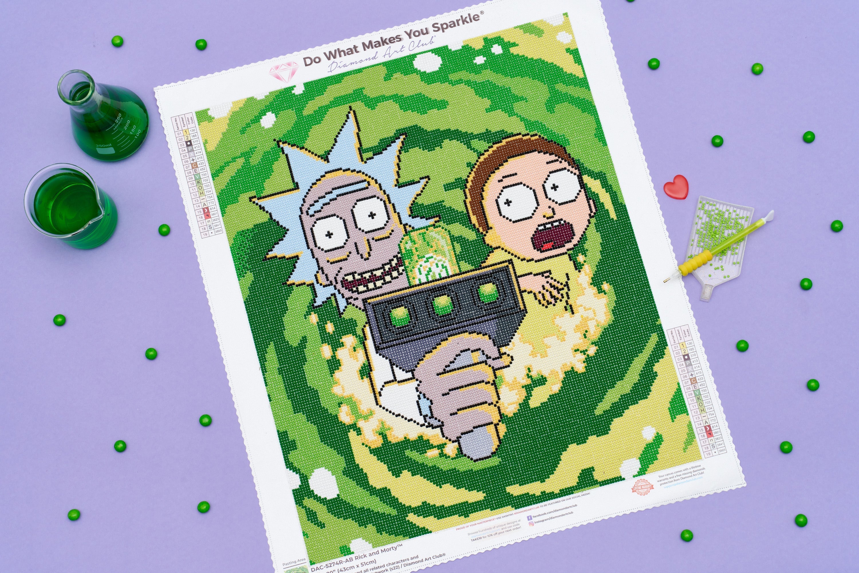 Diamond Painting Anime Rick and Morty, Full Image - Painting