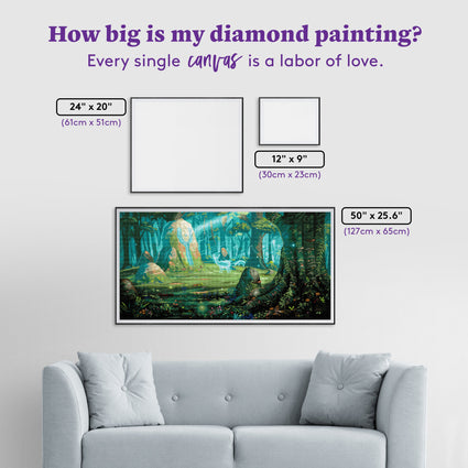 Diamond Painting Rock of Souls 50" x 25.6" (127cm x 65cm) / Square with 43 Colors including 5 ABs / 129,271