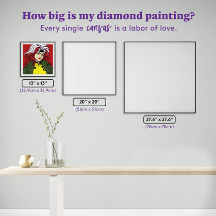 Diamond Painting Rogue 13" x 13" (32.9cm x 32.9cm) / Square with 14 Colors including 1 Fairy Dust Diamond / 17,424