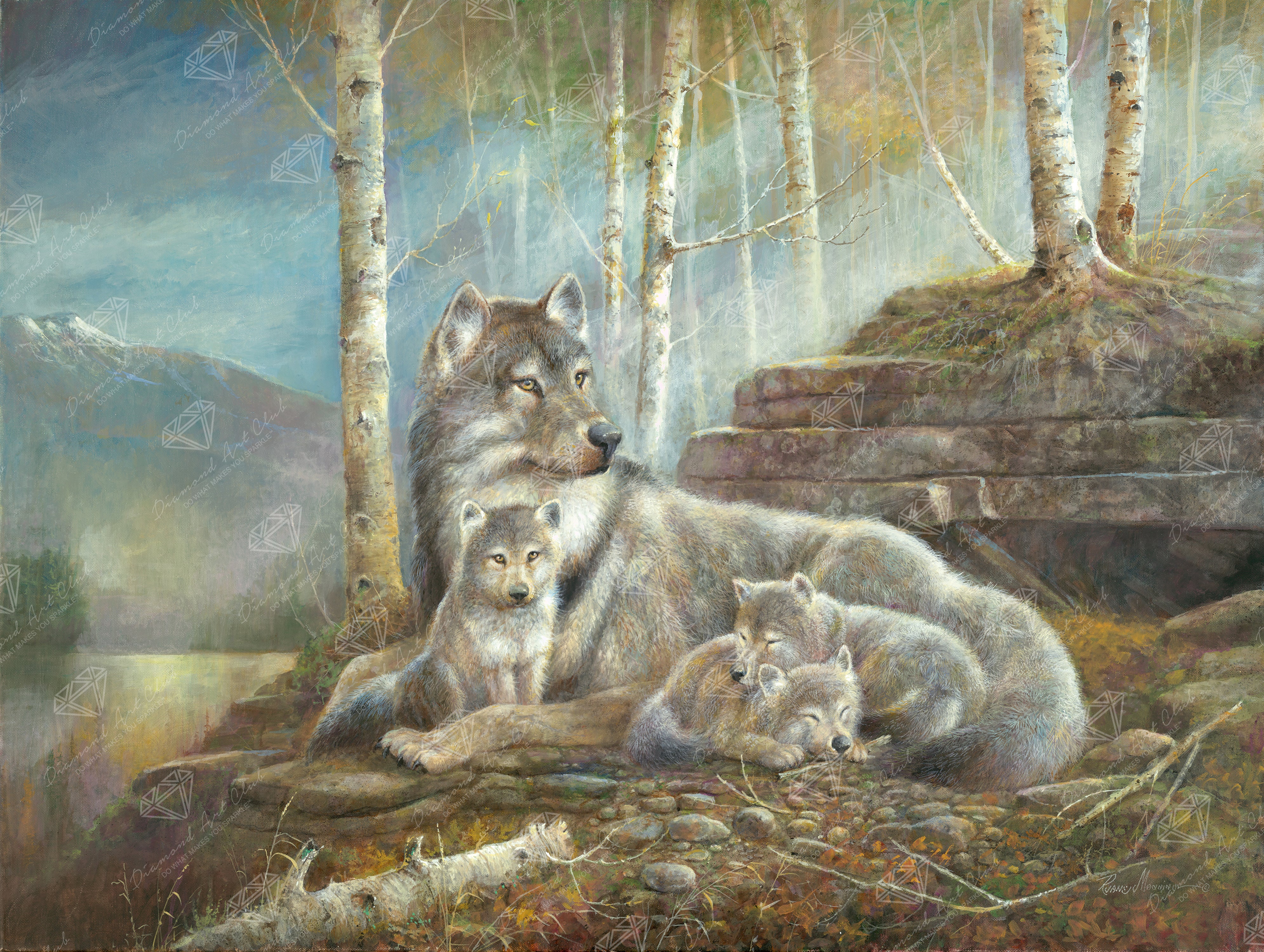 Diamond Art Club - Howling Wolf by Sarah sold Richter