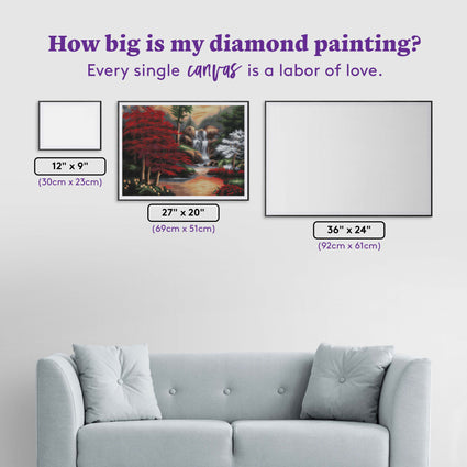 Diamond Painting Sanctuary 27" x 20″ (69cm x 51cm) / Round with 47 Colors including 4 ABs / 43,345