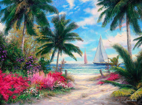 Diamond Painting Sea Breeze Trail 29.1″ x 21.6" (74cm x 55cm) / Square With 44 Colors Including 3 ABs / 62,856