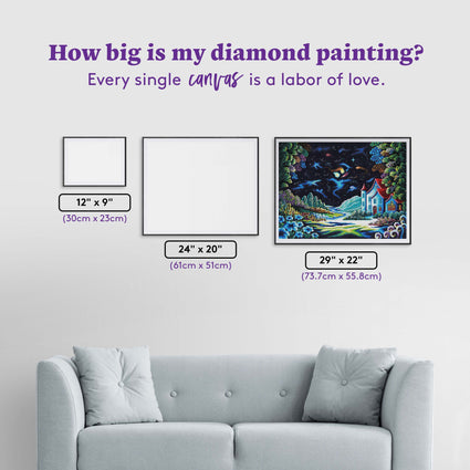 Diamond Painting Second Dream 29" x 22" (73.7cm x 55.8cm) / Round with 53 Colors including 5 ABs / 52,237