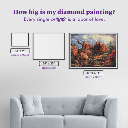 Diamond Painting Sedona Majesty 37" x 27.6" (97cm x 70cm) / Square with 59 Colors including 3 ABs / 109,309