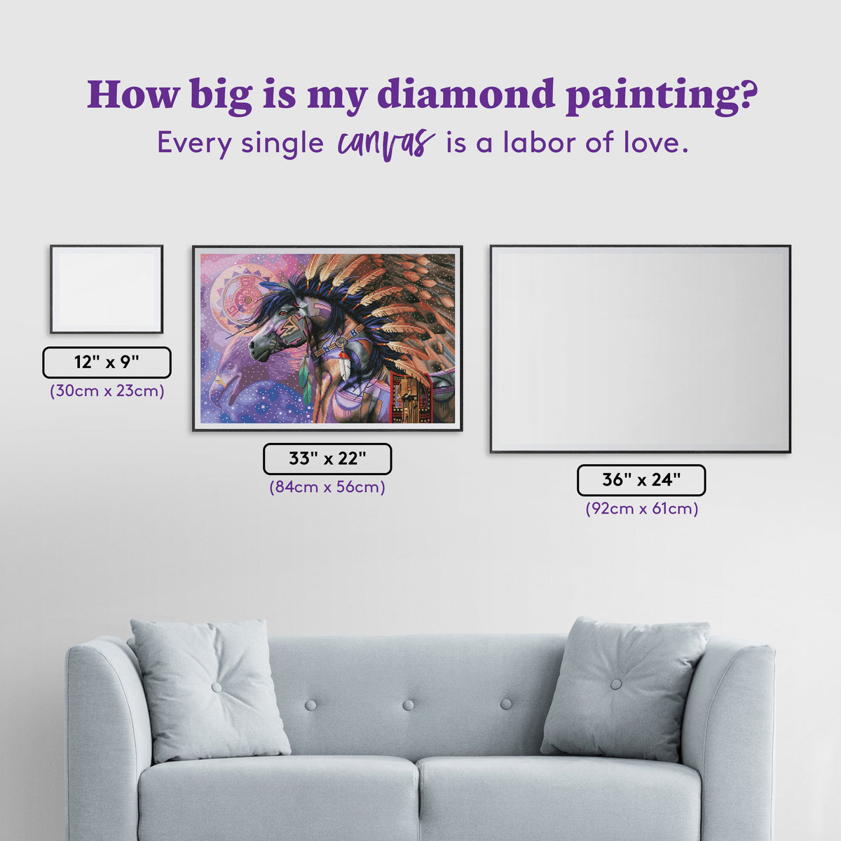 Diamond Painting Shaman 33" x 22″ (84cm x 56cm) / Round with 52 Colors including 2 ABs / 59,502