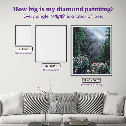 Diamond Painting Silver Lining 27.6" x 34.6" (69.9cm x 87.9cm) / Square with 49 Colors including 2 ABs and 3 Fairy Dust Diamonds / 99,193